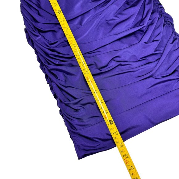NWT Tadashi Shoji Sheath Dress Sz S Purple Keyhole Ruching Event Formal Party - Picture 9 of 14